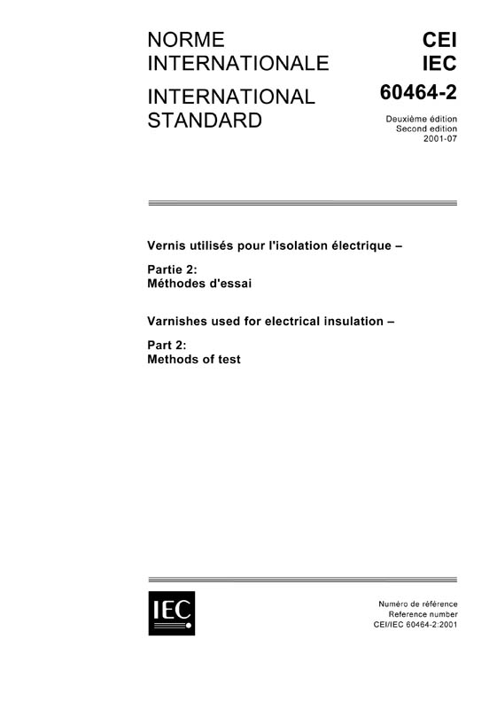 Cover IEC 60464-2:2001